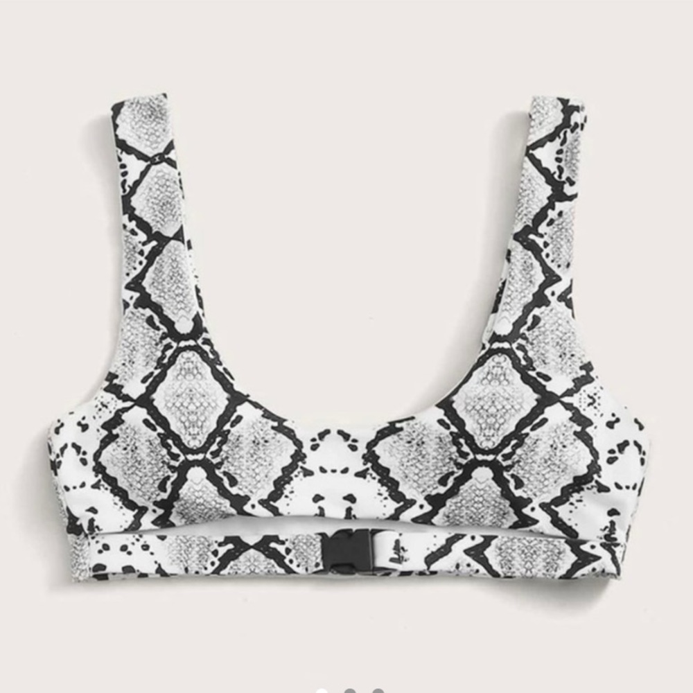 Snakeskin Bikini buckle strap top